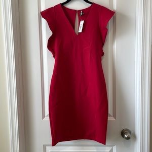 Yoana Baraschi Red True Love Ruffle Dress
